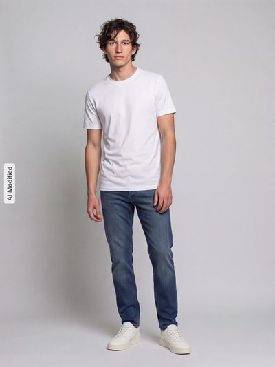 Christian Berg Men T-Shirt mit Rundhalsausschnitt Weiss 1