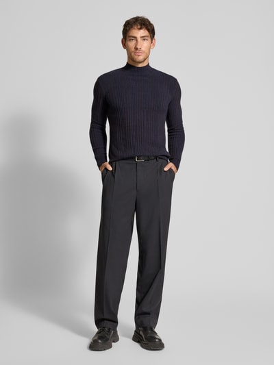 Cinque Gebreide pullover met ribboorden, model 'BRIAN' Donkerblauw - 1