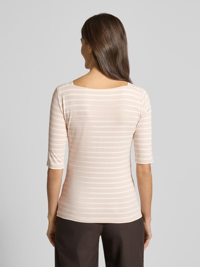 COMMA T-Shirt mit U-Boot-Ausschnitt Beige 5