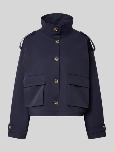 Christian Berg Woman Selection Jas met opstaande kraag Donkerblauw - 2