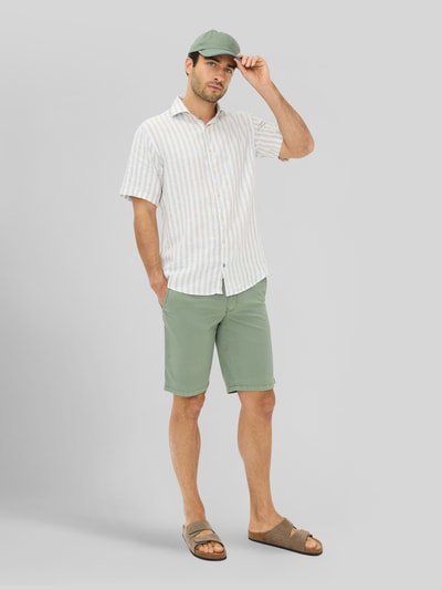 Brax Regular Fit Bermuda aus Baumwoll-Mix Gruen 1