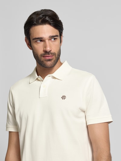 MCNEAL Poloshirt met labelstitching Ecru - 3