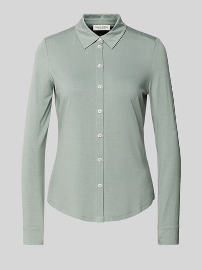 Marc O'Polo Blouseshirt met platte kraag Mintgroen - 2