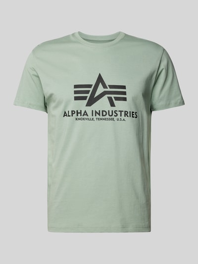 Alpha Industries T-shirt z czystej bawełny Limonkowy 2