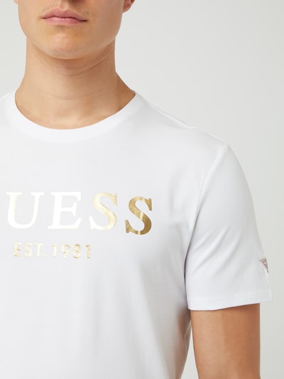 Guess T-Shirt mit Logo-Print - Exklusiv bei uns erhältlich Weiss 3