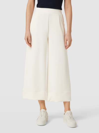 Rich & Royal Stoffen broek met verkorte pasvorm Offwhite - 4