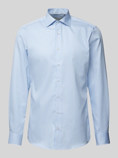 Eterna Slim fit zakelijk overhemd met haaikraag Bleu - 2