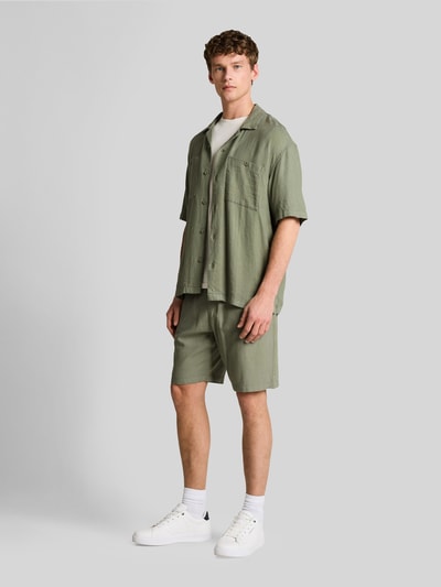Tom Tailor Denim Loose Fit Freizeithemd aus Leinen-Viskose-Mix Mint 1