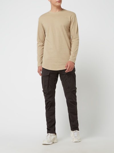 G-Star Raw Spodnie cargo o kroju straight tapered fit z dodatkiem streczu model ‘Rovic’ Czarny 1