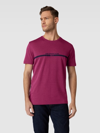 Christian Berg Men T-shirt met print aan de voorkant Fuchsia - 4