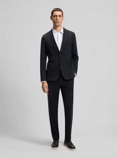 BOSS slim fit broek met trekkoord Zwart - 1