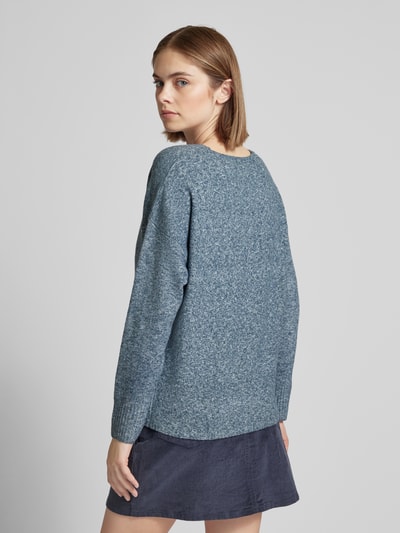 Only Pullover met V-hals, model 'RICA' Marineblauw - 5