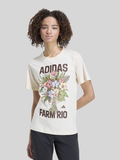 adidas Sportswear Regular Fit T-Shirt aus reiner Baumwolle Offwhite 3
