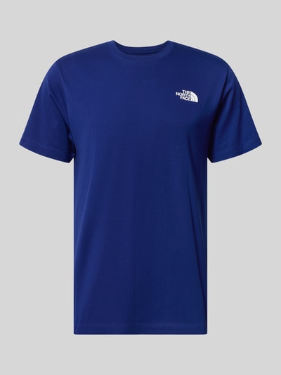 Produktfoto, T-Shirt mit Label-Print Modell 'Evolution' von The North Face in Blau, Baumwoll-Mix, Regular Fit, schlichter Look