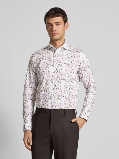 Profuomo Regular Fit Business-Hemd mit Haifischkragen Modell 'Cutaway' Sand 4