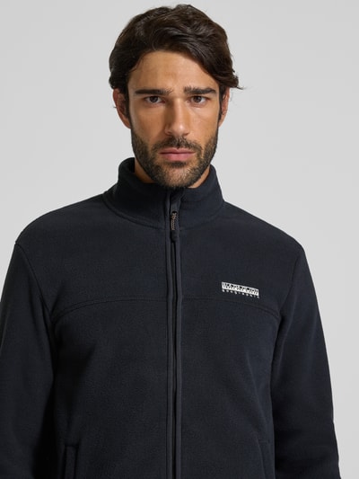 Napapijri Sweatjacke mit Label-Print Black 3