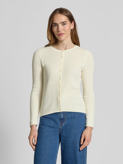 Christian Berg Woman Gebreide cardigan met structuurmotief Offwhite - 4