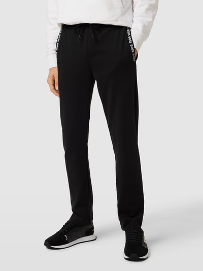 BOSS Green Sweatpants mit Logo-Stitching Modell 'Hadeos' Schwarz 4