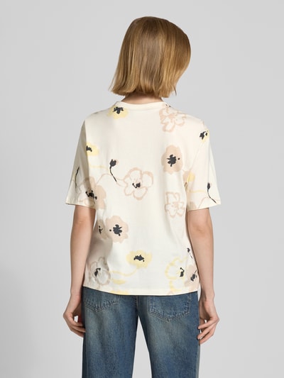 Jake*s Studio Woman T-Shirt im Allover-Look mit Rundhalsausschnitt Ecru 5