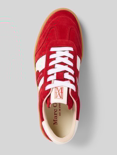 Marc O'Polo Lage sneakers van echt rundersuède  Rood - 3