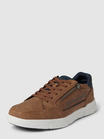 Tom Tailor Sneaker mit Label-Details Cognac 2