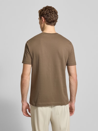 Marc O'Polo Regular fit T-shirt van puur katoen Hazelnoot - 5