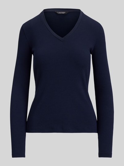 Lauren Ralph Lauren Slim fit shirt met lange mouwen van mix van katoen en modal Marineblauw - 2