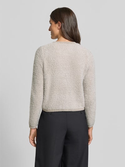 s.Oliver BLACK LABEL Regular Fit Strickjacke aus mit Crew Neck Sand 5