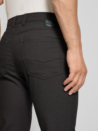 bugatti Regular fit broek met labeldetail, model 'CORDOBA' Middenbruin - 3