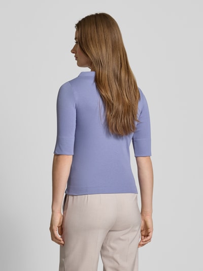 Marc Cain T-shirt van katoenmix met logo-applicatie Lavendel - 5