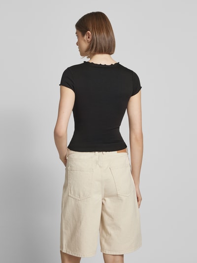 Tommy Jeans Slim Fit T-Shirt aus Baumwoll-Elasthan-Mix Metallic Black 5