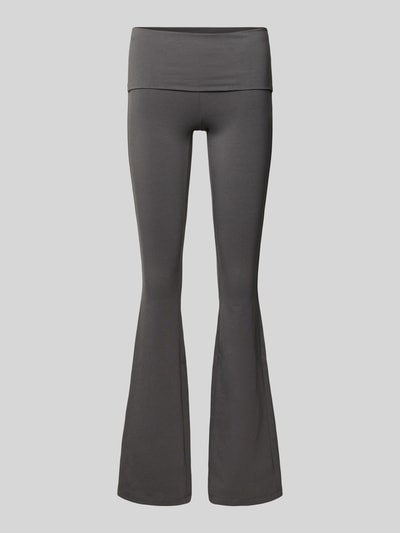 Review Flared Leggings mit elastischem Bund Dunkelgrau 2