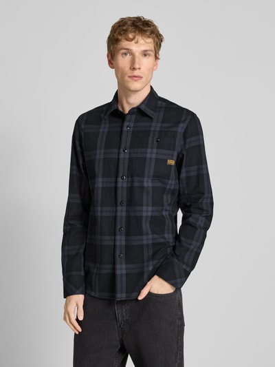 G-Star Raw Slim fit vrijetijdsoverhemd met kentkraag, model 'Bristum 2.0' Donkerblauw - 4