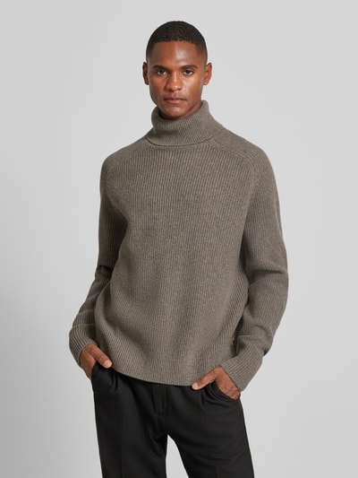 BOSS Gebreide pullover, model 'Evento' Taupe - 4