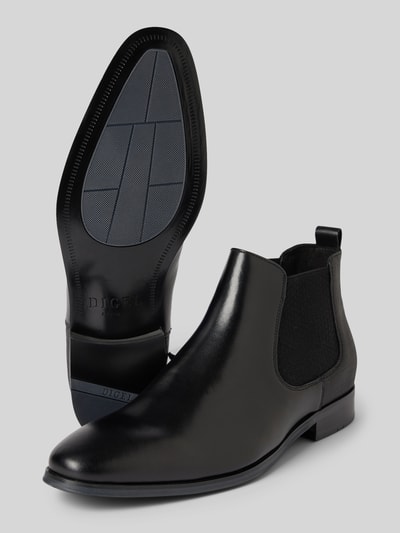 DIGEL Chelsea boots van leer met treklus, model 'Stetson' Zwart - 3