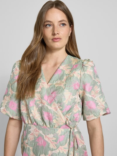 YAS Cocktailkleid in Wickel-Optik Modell 'PINJE' Mint 3