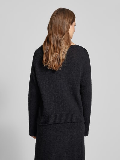 Jake*s Casual Strickpullover mit Rundhalsausschnitt Black 5