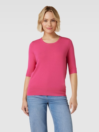 Christian Berg Woman Strickpullover aus Viskose-Mix mit Rundhalsausschnitt Pink 4