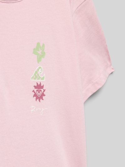 Roxy T-shirt met labelprint, model 'DAY AND NIGHT' Mauve - 2