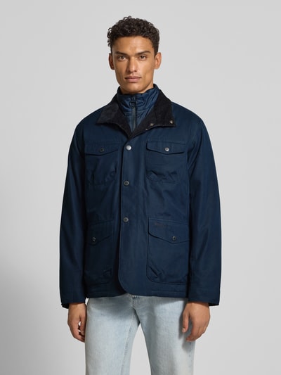 Barbour Regular fit functioneel jack van waterdicht materiaal, model 'OGSTON' Marineblauw - 4