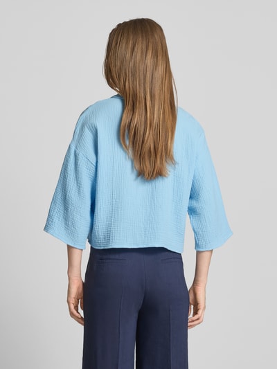Vero Moda Loose Fit Hemdbluse aus reiner Baumwolle Modell 'NATALI' Hellblau 5