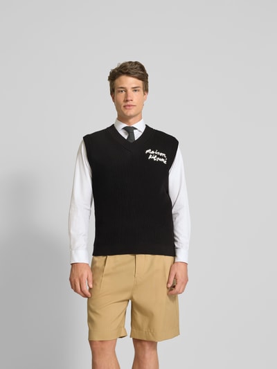 MAISON KITSUNÉ Tanktop in Ripp-Optik Black 4