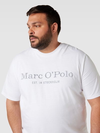 MARC O’POLO PLUS PLUS SIZE T-Shirt mit Label-Print Weiss 3
