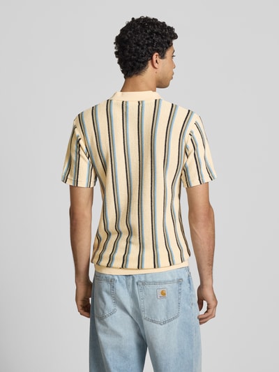 Blend Slim Fit Poloshirt mit V-Ausschnitt Modell 'AMOS' Sand 5