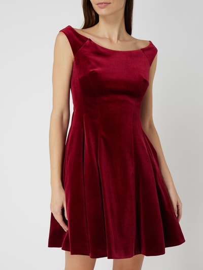 Coast Cocktailkleid aus Samt Dunkelrot 4