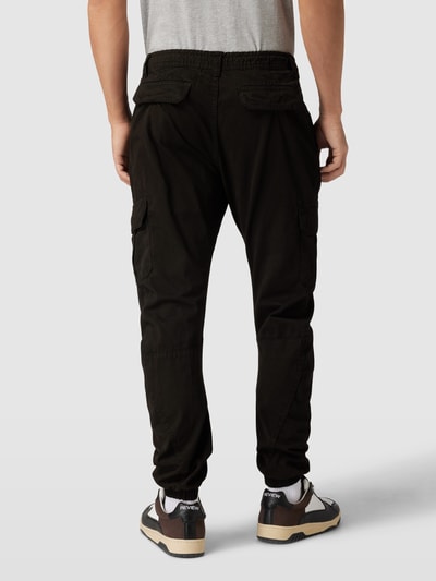 URBAN CLASSICS Joggingbroek met cargozakken in effen design Zwart - 5