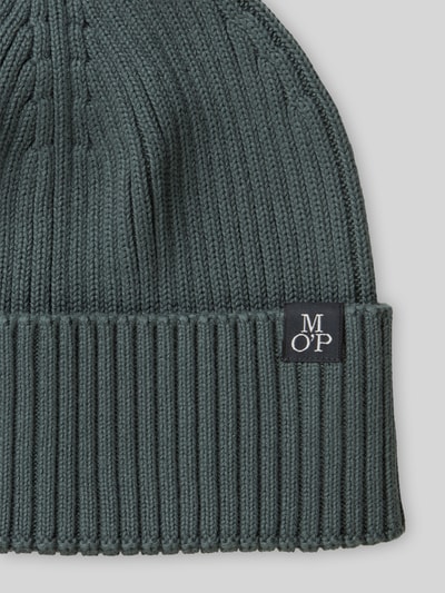 Marc O'Polo Mütze mit Label-Patch Mittelgrau Melange 2