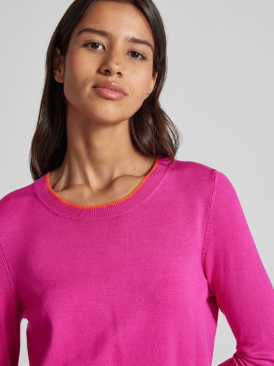 Christian Berg Woman Strickpullover mit Rundhalsausschnitt Fuchsia 3