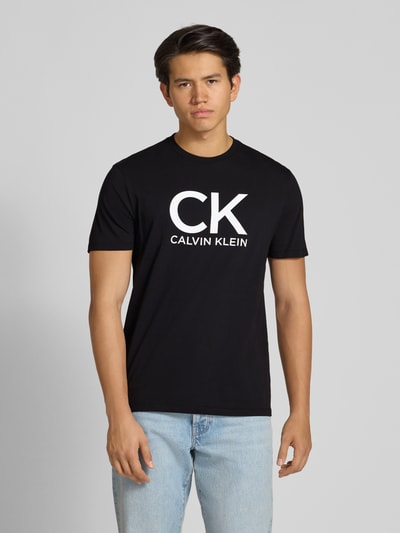Calvin Klein Jeans T-shirt z nadrukiem z logo Czarny 4