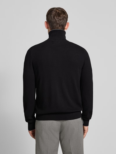 Marc O'Polo Regular Fit Strickjacke aus Baumwoll-Mix mit Schurwoll-Anteil Black 5